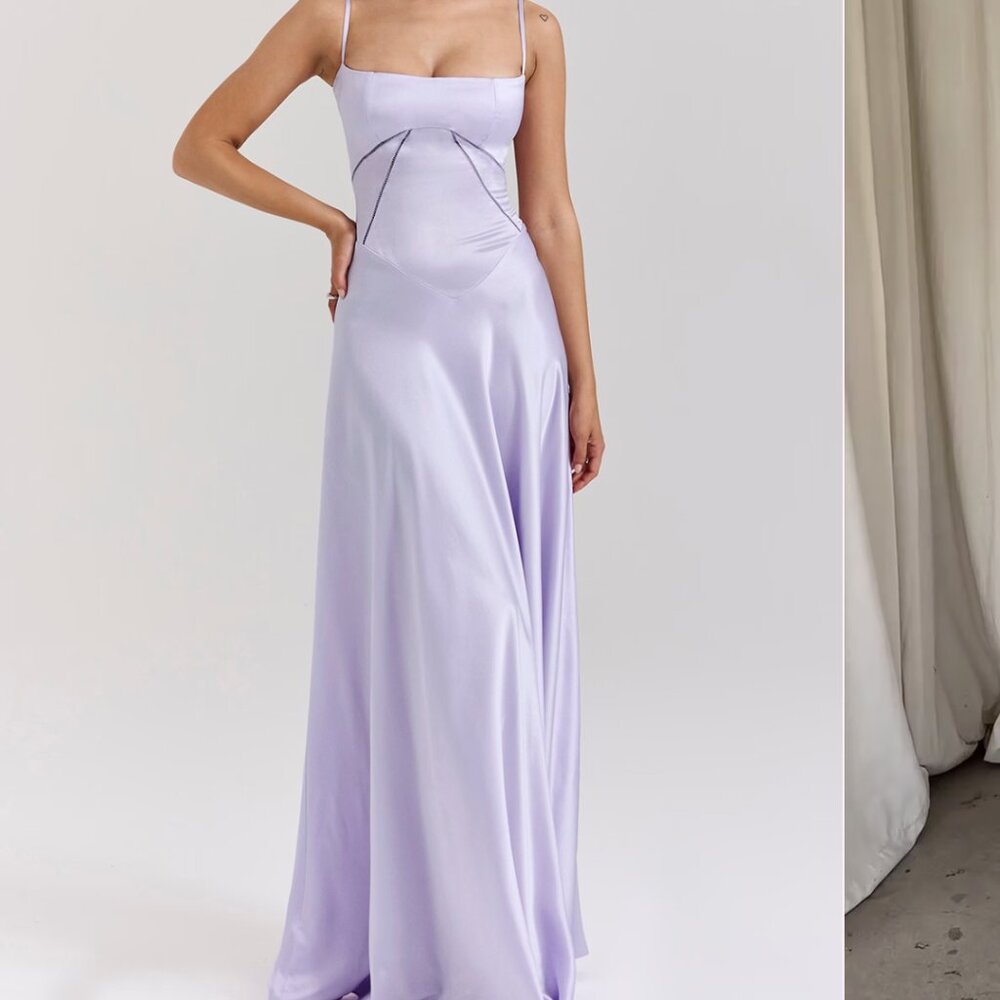 House of CB Orchid lace up maxi dress ~ Anabella